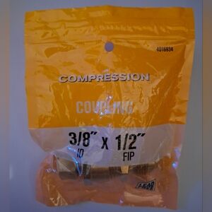 ATC 3/8" Compression 1/2" FIP Brass Coupling JC120110701037